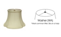 Macy's Cloth&Wire Slant Inverted Corner Oval Softback Lampshade with Washer Fitter